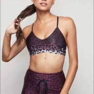 Good American Barely There Scoop Bralette Ombre Leopard